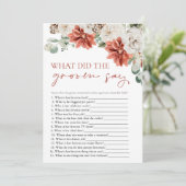 Invitation Red Winter Qu'Est-Ce Que Groom A Dit Fête des mari (Debout devant)