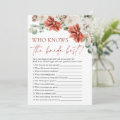 Invitation Red Winter Qui Connaît La Mariée Meilleur Jeu De M (Debout devant)