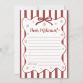 Invitation Red Winter Time Capsule Card (Devant)