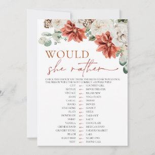 Invitation Red Winter Voudrait-Elle Plutôt Fête des mariées J