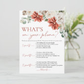 Invitation Red Winter What's On Your Phone Fête des mariées G (Debout devant)