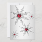 Invitation Red Winter Wonderland Noël Fête 6 (Dos)