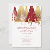 Invitation Red Woodland Deer (Devant)