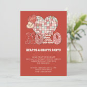 Invitation Red xoxo Coeurs & artisanat Saint-Valentin (Debout devant)