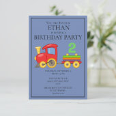 Invitation Red Yellow Blue Train fête le 2e anniversaire de l (Debout devant)