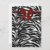 Invitation Red Zebra Sweet sixteen fête d'anniversaire (Dos)