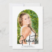 Invitation Rédigé à la main 2023 Photo Arch Graduation Party (Devant)