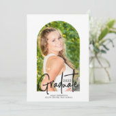 Invitation Rédigé à la main 2023 Photo Arch Graduation Party (Debout devant)