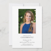 Invitation Rédigé à la main 2023 Photo Graduation Celebration (Dos)