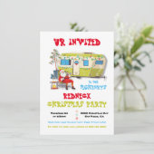Invitation Redneck White Trash Noël Trailer Party Invit (Debout devant)