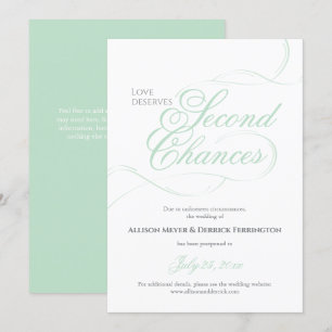 Invitation Réduction de mariage Green Second Chances