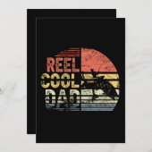 Invitation Reel Cool papa pêcheur (Devant / Derrière)