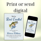 Invitation Reel Excitée - Little Fisherman Baby shower