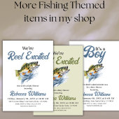 Invitation Reel Excitée - Little Fisherman Baby shower