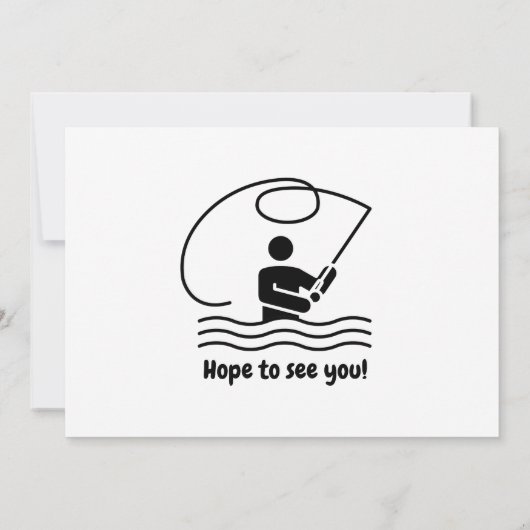 Invitation Reel in the Fun Modern Fisherman 60e anniversaire (Dos)