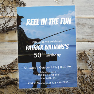 Invitation Reel in the Fun Sunset Fisherman 50e anniversaire
