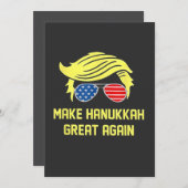 Invitation Refaire Hanukkah Grande Encore Trump Juif (Devant / Derrière)