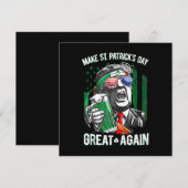 Invitation Refaire la Saint-Patrick Grande Encore Drôle Trump (Devant / Derrière)