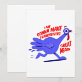 Invitation refaire thanksgiving encore plus génial dinde drôl (Devant / Derrière)