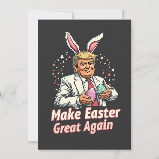 Invitation Refaisons Pâques encore une fois Œufs Trump (Devant)