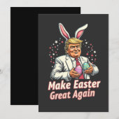 Invitation Refaisons Pâques encore une fois Œufs Trump (Devant / Derrière)