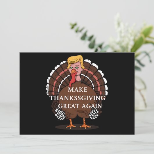 Invitation Refaisons Thanksgiving Great Again Trump Dinde 202 (Debout devant)