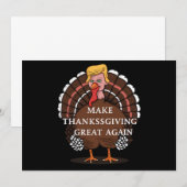 Invitation Refaisons Thanksgiving Great Again Trump Dinde 202 (Devant / Derrière)
