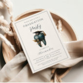 Invitation Refined Blue Tooth Laurel Graduation