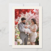 Invitation Refined Gold Botanical Cross Christian Baptism (Dos)