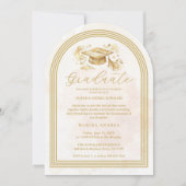 Invitation Refined Graduate Cap in Beige Tones Graduation (Devant)