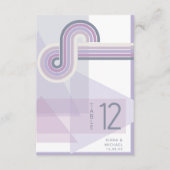 Invitation Refined Lines Geometric Wedding Violet ID983 (Devant)