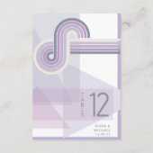 Invitation Refined Lines Geometric Wedding Violet ID983 (Dos)