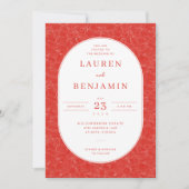 Invitation Refined Red Floral Pattern (Devant)