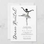 Invitation Refined Silver Sparkle Ballet Recital TMF26 (Devant)