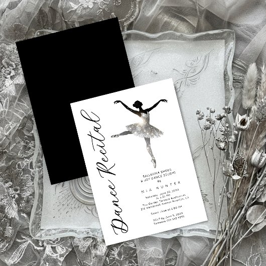 Invitation Refined Silver Sparkle Ballet Recital TMF26
