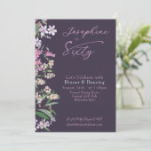 Invitation Refined Watercolor Wildflower  Named 60th Birthday (Debout devant)