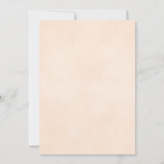 Invitation Reflet Pale Blush Peach Rose Mariage élégant (Dos)