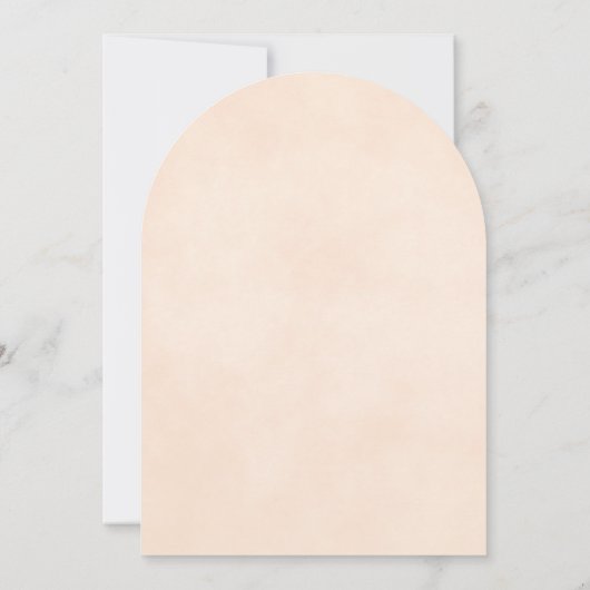 Invitation Reflet Pale Blush Peach Rose Mariage élégant (Dos)