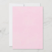 Invitation Reflet Rose rose Élégant bébé fille douche (Dos)