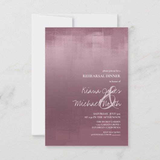 Invitation Réflexion aquarelle ID774 (Devant)