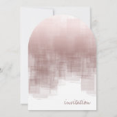 Invitation Réflexions aquarelle Arc Rose de cannelle ID774 (Dos)