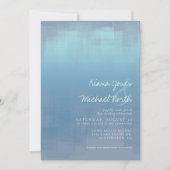 Invitation Réflexions aquarelle Mariage Dusty Blue ID774 (Devant)