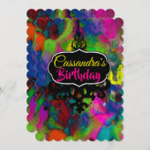 Invitation Réflexions colorées (Plus d'options) - RSVP / (Devant / Derrière)