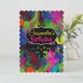 Invitation Réflexions colorées (Plus d'options) - RSVP / (Debout devant)