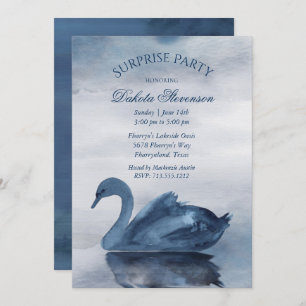 Invitation Réflexions des lacs   Dusty Blue Swan Surprise Par