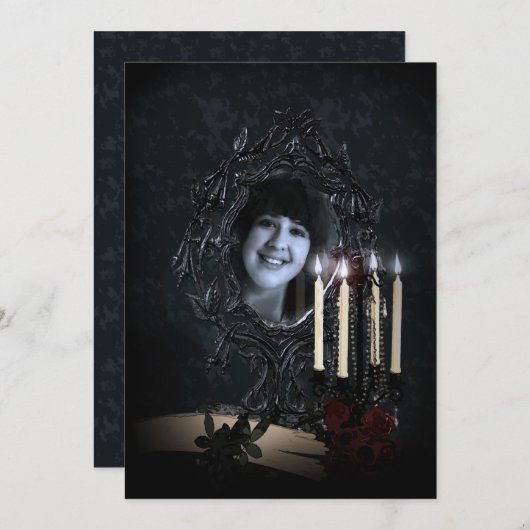 Invitation Réflexions Mariage d'Imaginaire gothique (Devant / Derrière)