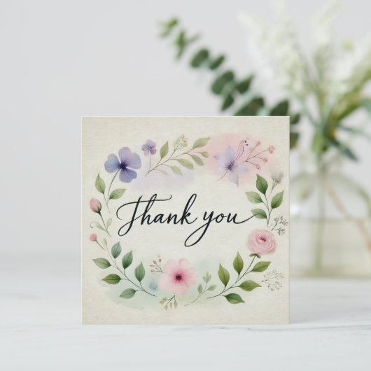 Invitation Réflexions Merci Conception d'impression (Debout devant)