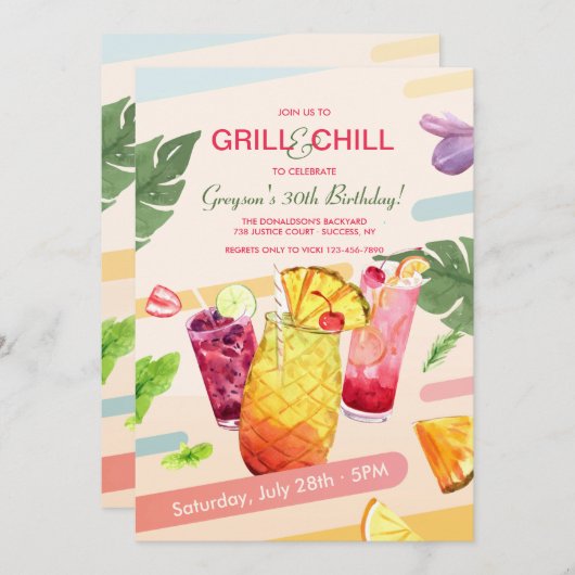 Invitation Réfrigérez avec nous (Devant / Derrière)