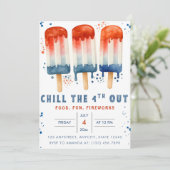 Invitation Refroidir le 4e 4 juillet jour de l'indépendance (Debout devant)