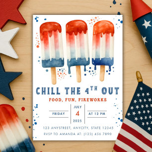Invitation Refroidir le 4e 4 juillet jour de l'indépendance